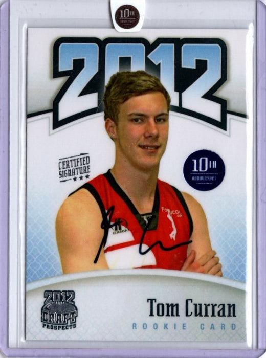 Tom Curran, Certified Signature, 2012 Top Prospects 10th Anniversary RC, 02/10