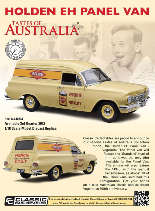 Classic Carlectables VEGEMITE - Tastes of Australia, Holden EH Panel Van, 1:18 Diecast Model Car