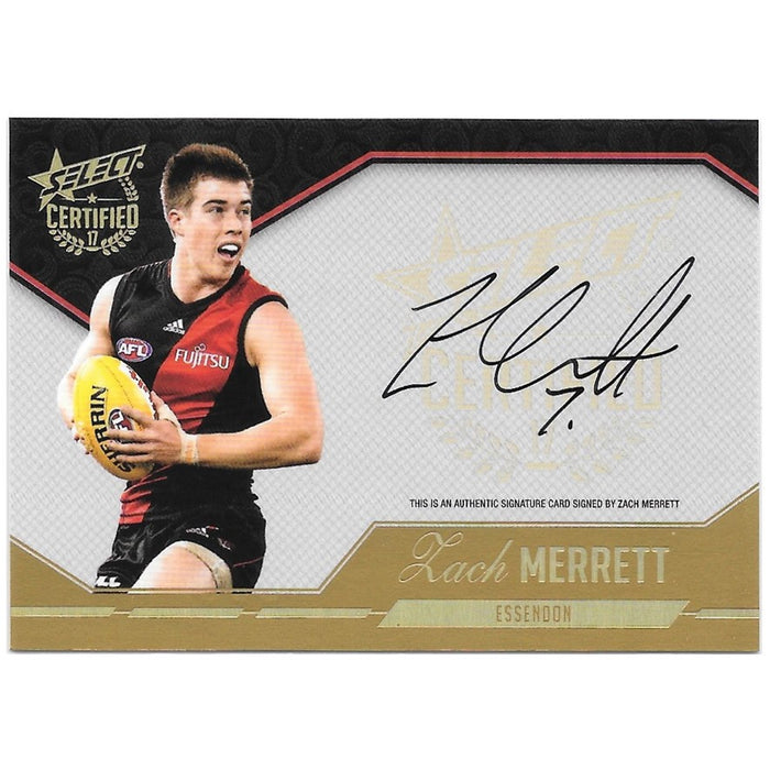 Zach Merrett, Certified Signature, 2017 Select AFL Certified
