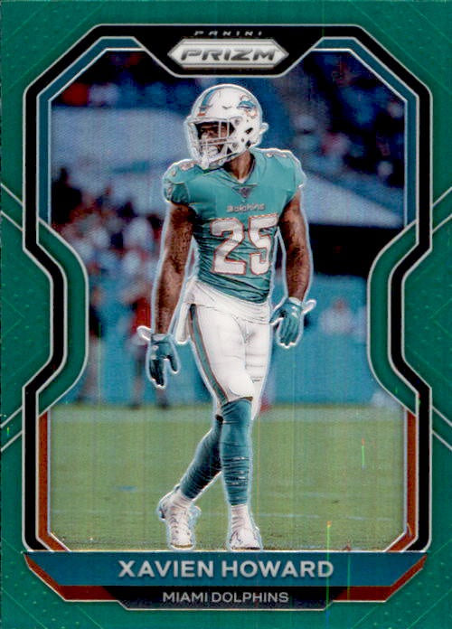 Xavier Howard, Green Prizm, 2020 Panini Prizm Football NFL