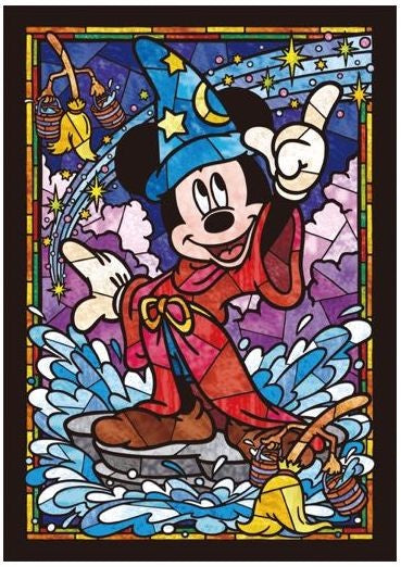 Tenyo Puzzle Disney Mickey Mouse Stained Glass Puzzle 266 pieces