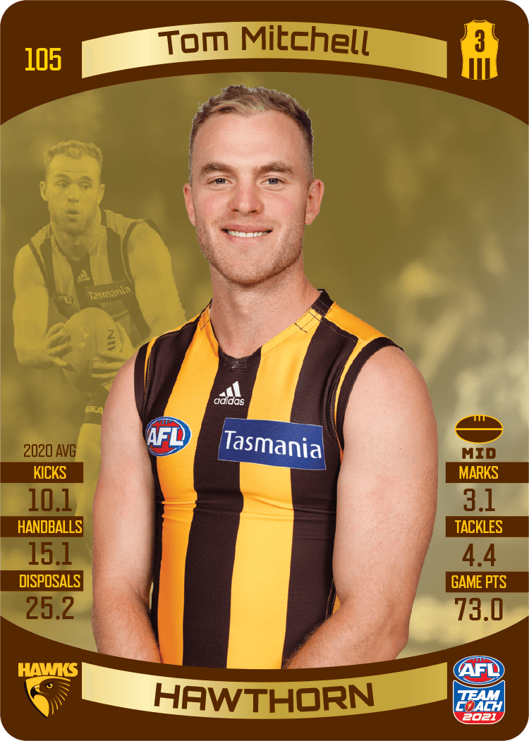 Tom Mitchell, Gold, 2021 Teamcoach AFL
