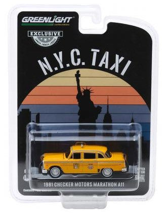 1981 Checker Motors Marathon A11 NYC Taxi Cab, 1:64 Diecast Vehicle