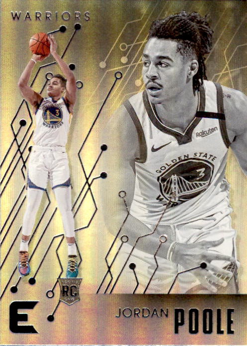 Jordan Poole, RC, Essentials, 2019-20 Panini Chronicles NBA Basketball