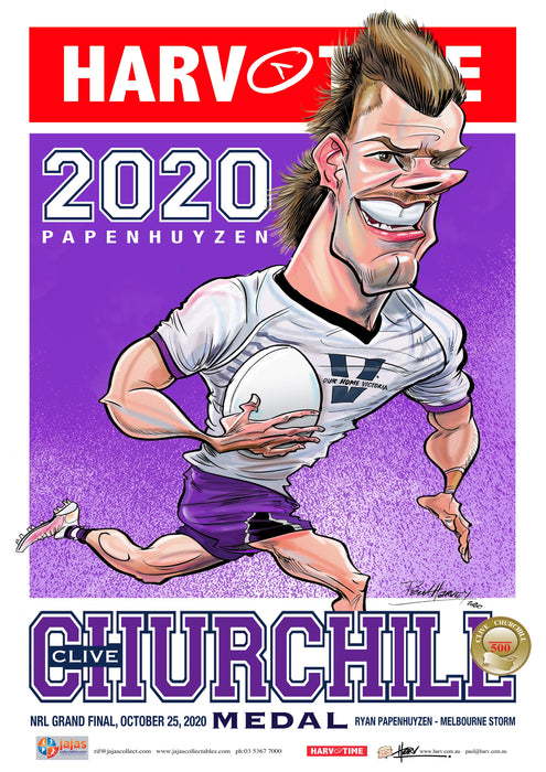 Ryan Papenhuyzen, 2020 Churchill Medallist, Harv Time Poster