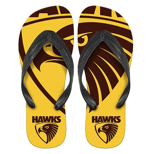 Hawthorn Hawks THONGS - BLACK - Sizes S