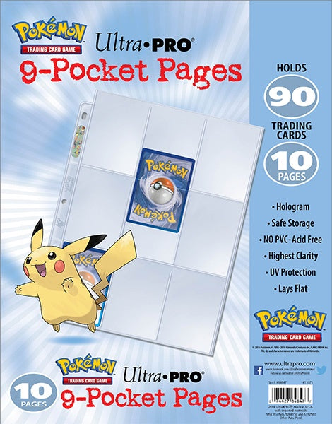 ULTRA PRO Pokemon - 9-Pocket Trading Card Page Pack