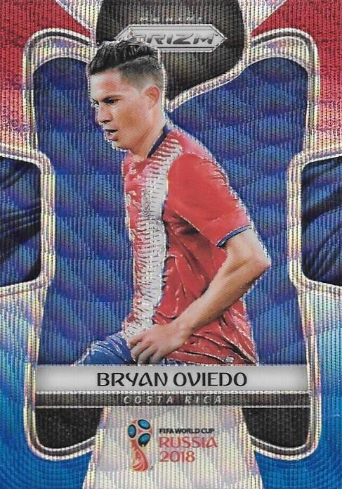 Bryan Oviedo, Red & Blue Refractor, 2018 Panini Prizm World Cup Soccer