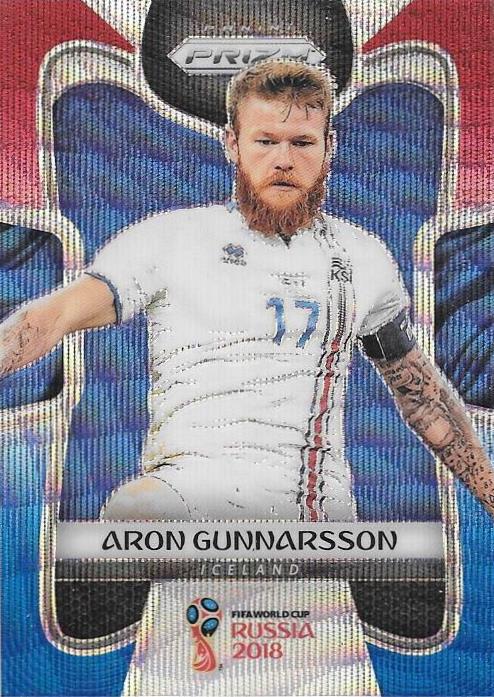 Aron Gunnarsson, Red & Blue Refractor, 2018 Panini Prizm World Cup Soccer