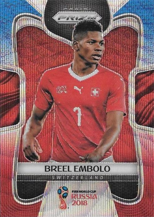Breel Embolo, Blue & Red Refractor, 2018 Panini Prizm World Cup Soccer
