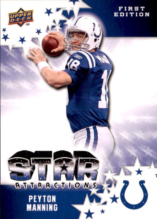 Peyton Manning, Star Attraction, 2009 Upper Deck First Edition Football NFL