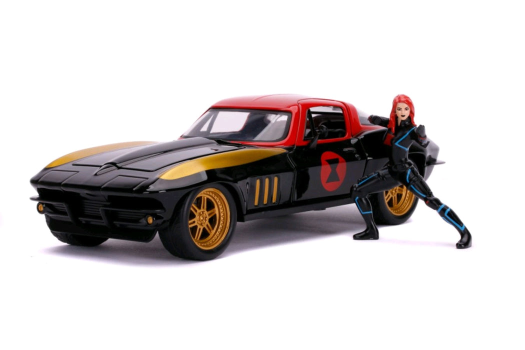 Avengers - '66 Chevy Corvette w/Black Widow 1:24 Scale Diecast Vehicle Hollywood Ride