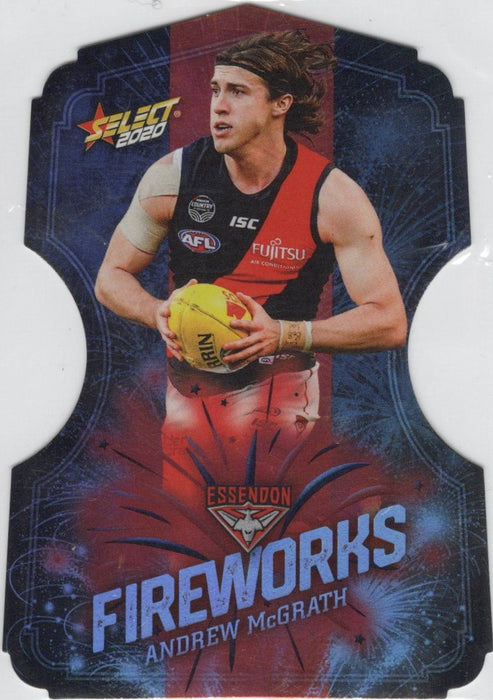 Andrew McGrath, Fireworks Die-cut, 2020 Select AFL Footy Stars