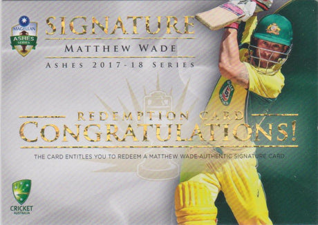 Matthew Wade, Signature Redemption, 2017-18 Tap'n'play The Ashes Cricket