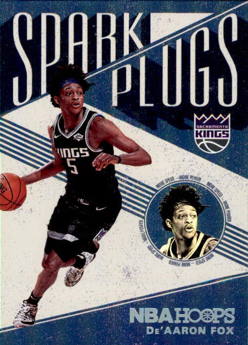 De'Aaron Fox, Spark Plugs, 2019-20 Panini Hoops Basketball NBA