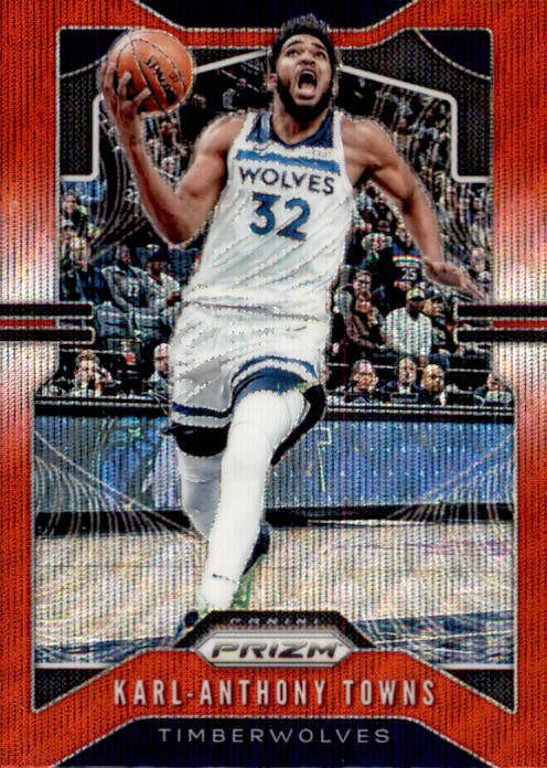 2019-20 Prizm Basketball Red Wave Refractor Karl Anthony Towns