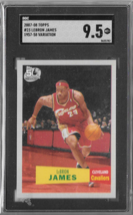 Lebron James, 1957-58 Variation, 2007-08 Topps Basketball NBA, SGC 9.5