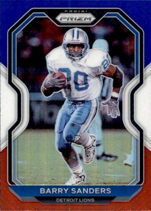 Barry Sanders, Red White Blue Prizm, 2020 Panini Prizm Football NFL