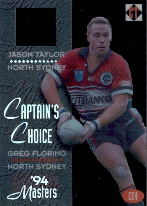 Greg Florimo, Captains Choice, 1994 Dynamic Masters NRL