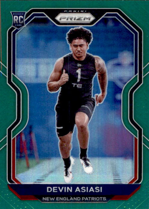 Devin Asiasi, RC, Green Prizm, 2020 Panini Prizm Football NFL