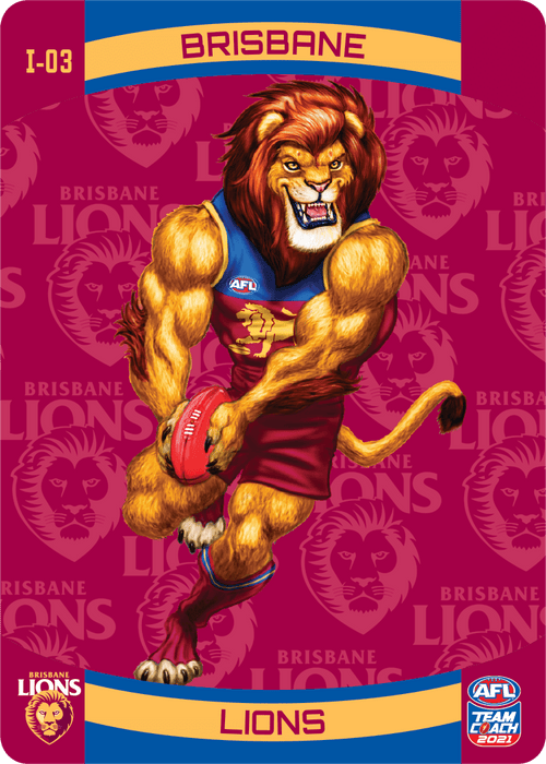 Brisbane Lions Mascot, 3D Icons, 2021 Teamcoach AFL