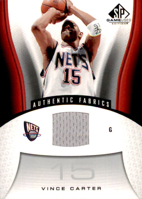 Vince Carter, Authentic Fabrics, 2006-07 UD SP Game Used Basketball NBA