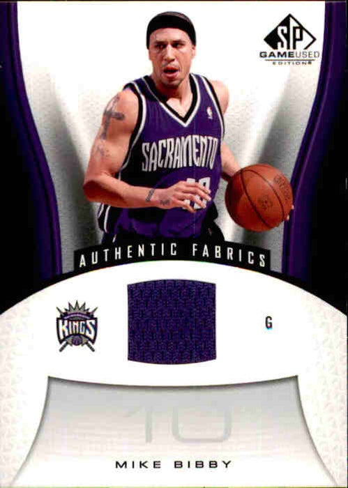 Mike Bibby, Authentic Fabrics, 2006-07 UD SP Game Used Basketball NBA
