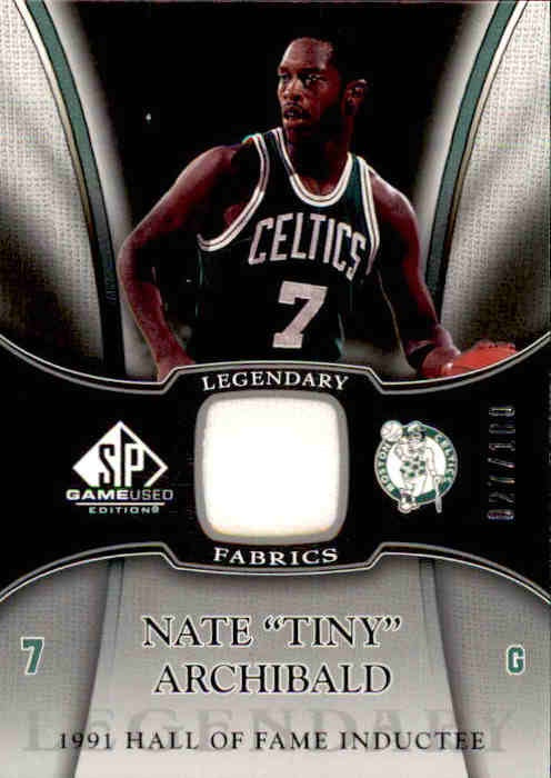 Nate 'Tiny' Archibald, Legendary Fabrics, 2006-07 UD SP Game Used Basketball NBA