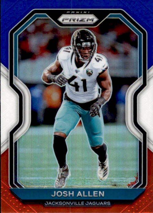 Josh Allen, Red White Blue Prizm, 2020 Panini Prizm Football NFL, Jaguars