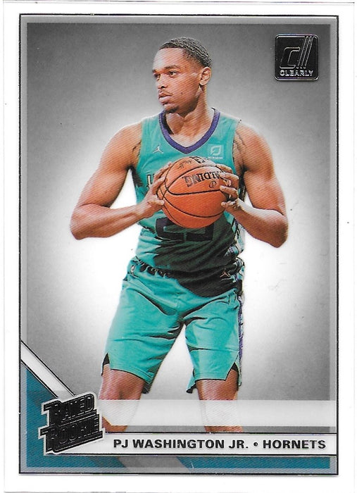 PJ Washington Jr, Rated Rookie, 2019-20 Panini Clearly Donruss Basketball NBA