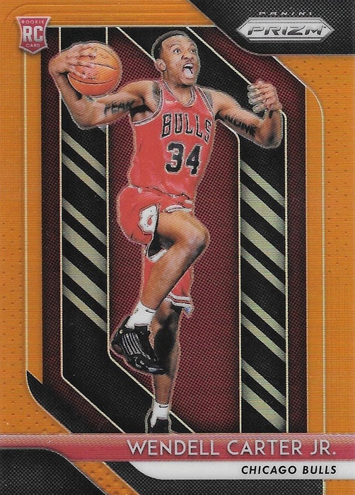 Wendell Carter Jr, RC, Orange Prizm, 2018-19 Prizm Basketball SILVER Refractor