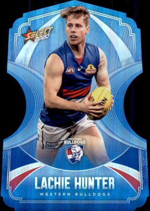 Lachie Hunter, Ice Blue Diecuts, 2020 Select AFL Footy Stars