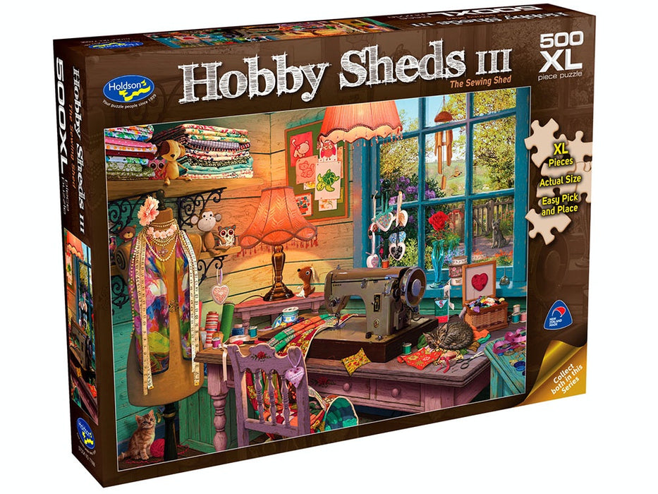 HOBBY SHEDS III, The Sewing Shed, 500XL Piece Jigsaw Puzzle