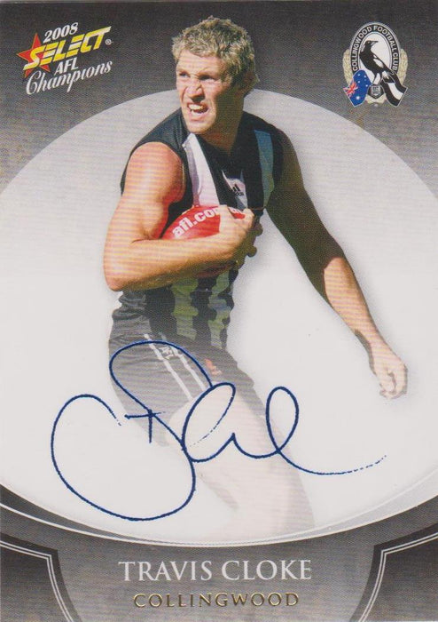Travis Cloke, Blue Foil Signature, 2008 Select AFL Champions