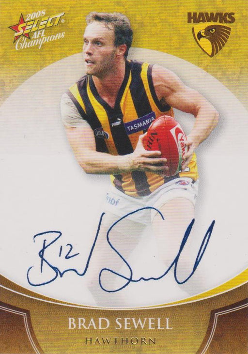 Brad Sewell, Blue Foil Signature, 2008 Select AFL Champions