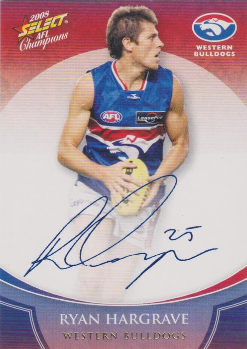 Ryan Hargrave, Blue Foil Signature, 2008 Select AFL Champions