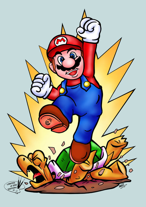 Super Mario, A3 Print by NOEL