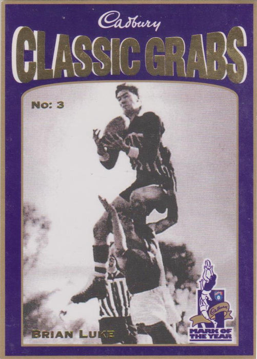 Brian Luke, Cadbury Classic Grabs, 1998 Select AFL