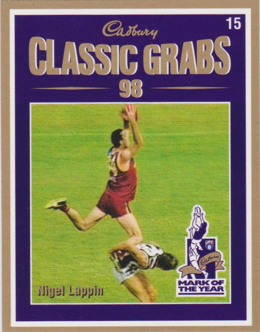 Nigel Lappin, Cadbury Classic Grabs, 1999 Select AFL