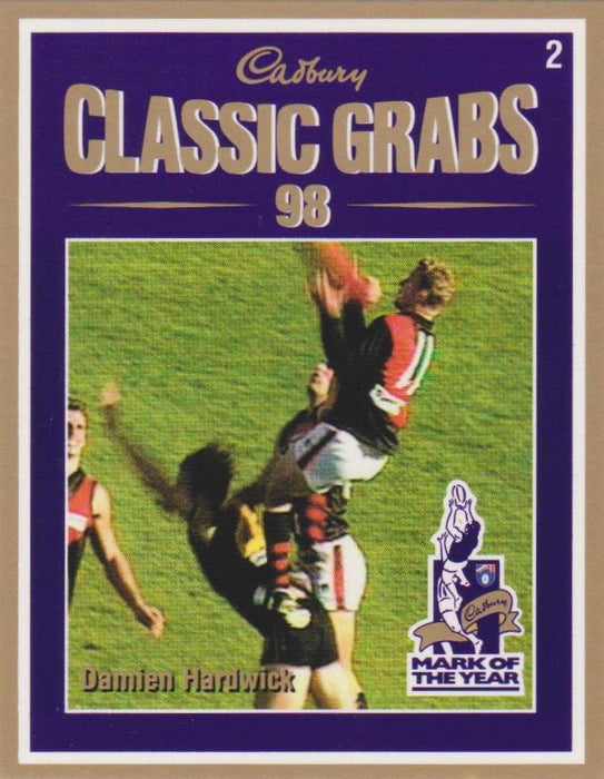 Damien Hardwick, Cadbury Classic Grabs, 1999 Select AFL