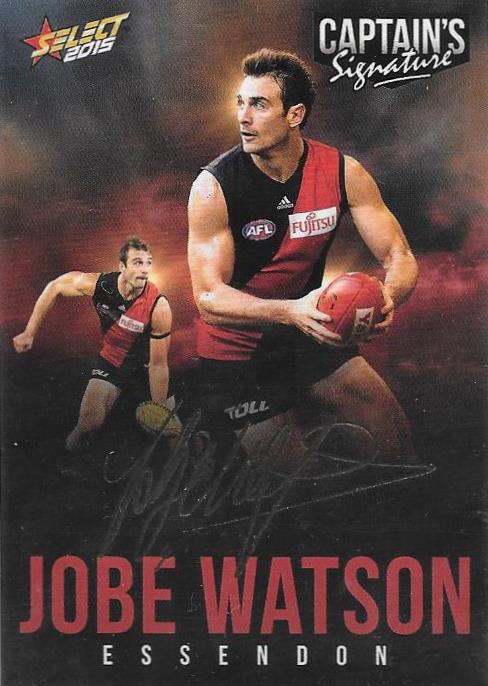 Jobe Watson, Foil Captains Signature, 2015 Select AFL Digital Series