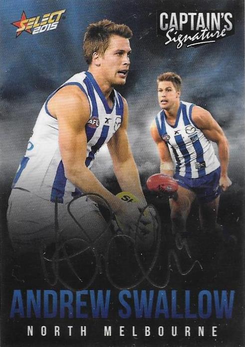 Andrew Swallow, Foil Captains Signature, 2015 Select AFL Digital Series