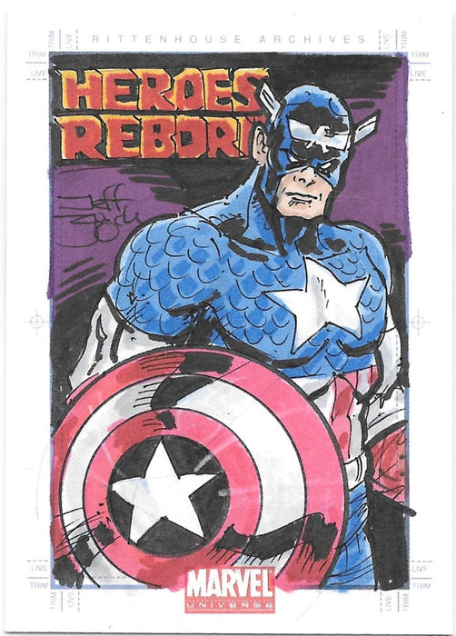 Captain America Heroes Reborn, SketchaFEX Sketch Card, 2011 Rittenhouse Marvel Universe