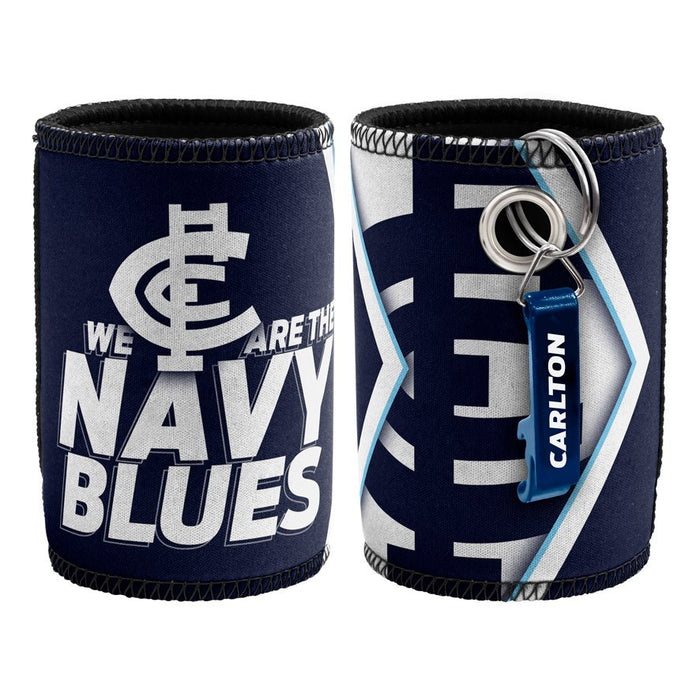 Carlton Blues AFL Can Cooler with Opener