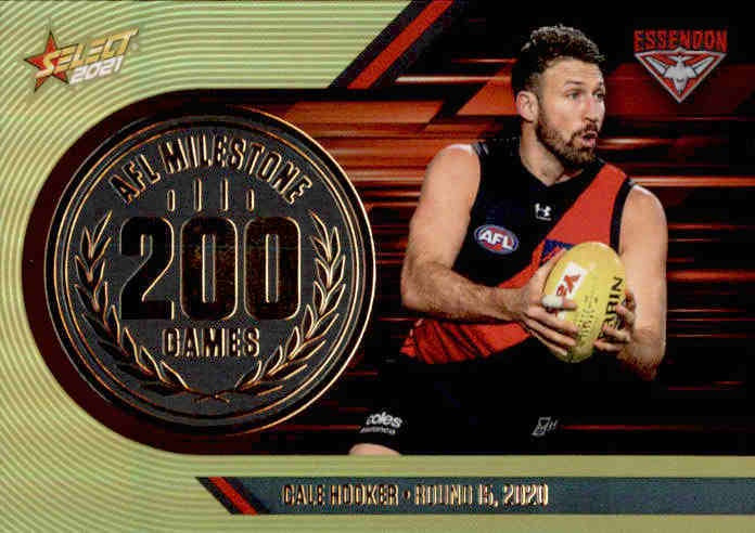 Cale Hooker, 200 Games Milestone, 2021 Select AFL Footy Stars