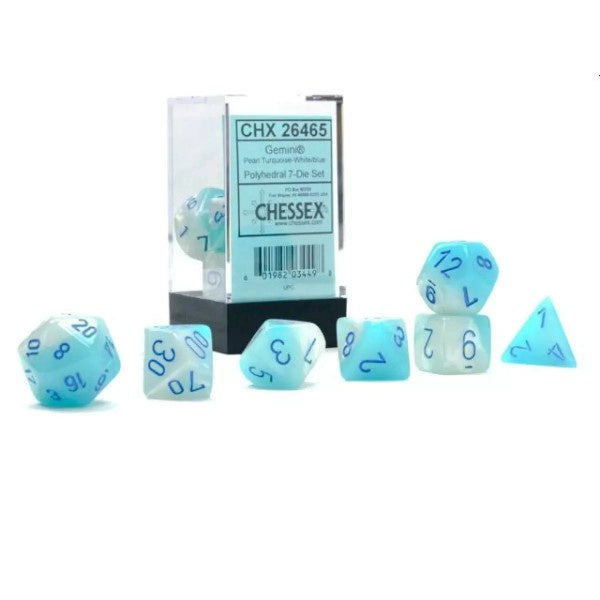 CHX 26465 Gemini Pearl Turquoise-White/blue Luminary 7-Die Set