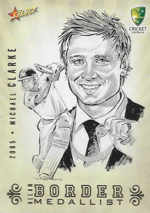 Michael Clarke, Border Medallist Sketch, 2008-09 Select Cricket