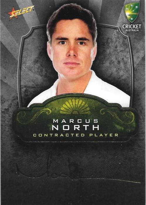 Marcus North, Contracted Player Gold Foil Signature, 2009-10 Select Cricket