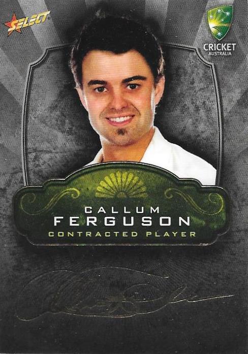 Callum Ferguson, Contracted Player Gold Foil Signature, 2009-10 Select Cricket