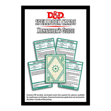 D&D Dungeons & Dragons Spellbook Cards Xanathars Guide to Everything